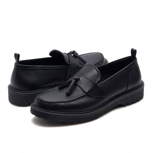 GAMA BLACK (KULIT ASLI) |MNM x Kenzio| Sepatu Loafers Pria Slip On Formal Shoes Pantofel Cowok