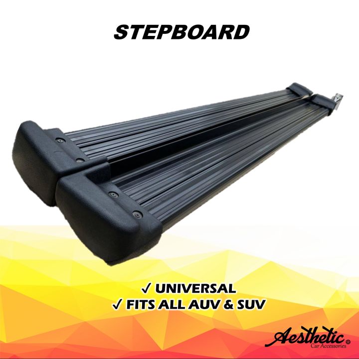 Aluminum Stepboard Running Board Step Board Black Universal For All