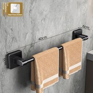 PaulWeekend Aluminum Alloy Wall-Mounted Towel Rack Space-Saving Bathroom Storage Solution