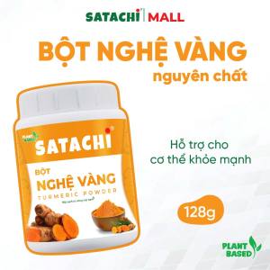 Bột Nghệ Vàng nguyên chất SATACHI. Tăng cường miễn dịch sức khỏe tim mạch ngủ ngon. Hộp 128g