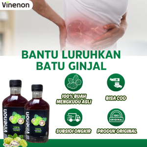 VINENON Cuka Mengkudu Asli 300Ml | Hancurkan Batu Ginjal & Melancarkan Purin Tubuh | Mengatasi Obat Asam Urat dan Diabetes | Halal BPOM COD | Yogyakarta