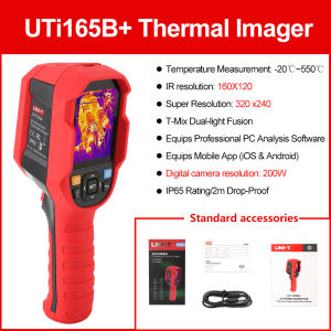 【2025 Newly Upgraded】UNI-T UTI1260B PLUS Thermal Imager UTI165B PLUS -20℃~550℃ Handheld Thermal Imaging Camera For Water Pipe Leak And Power Electrical IP65