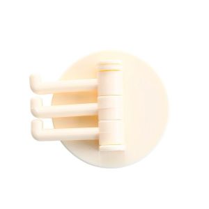 Kitchen Rotating 3 Hook Powerful Sticky Hook Adhesive Wall Hook for Bathroom Kitchen Room Multipurpose
