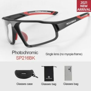 ROCKBROS Photochromic Cycling Glasses  Men Women Polarized Sunglasses Clear Safety Bicycle Glasses Road Mountain Bike Bicycle Goggle Outdoor Cycling Shade