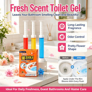 Toilet Bowl Cleaner Gel Deodorizer Toilet Rim Cleaner Removes Odor Limescale Stains Floral Gel Freshener Bathroom Cleaning Supplies