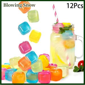 Blowing ก้อนน้ำแข็งวิสกี้12ชิ้น เซ็ตใช้ซ้ำได้หินวิสกี้ทนทานต่อการฉีกขาดในช่วงฤดูร้อนอุปกรณ์เสริมพลาสติก