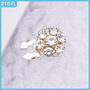ZTOYL Crystal Pearl Button Covers Detachable Clip-On Shirt Coat Decorative Buttons Sewing Button For DIY Blouses Clothing Women Men
