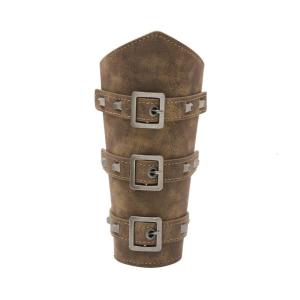 Medieval Armor Men Cosplay Arm Warmers Lace-up Vintage Pirate Knight Gauntlet Wristband Bracer Adjustable Accessories