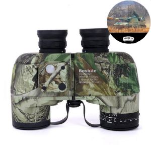 Professional Military Binoculars Boshile 10x50 Nitrogen Waterproof Binocular with Navigation Compass Telescope Lll Night Vision