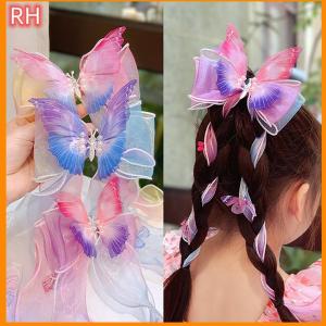 🔥🔥🔥ranghe กิ๊บติดผมสำหรับเด็กประดับโบว์ริบบิ้นถักปิ่นปักผมปิ่นปักผมเจ้าหญิงสำหรับเด็กผู้หญิงในฤดูร้อน