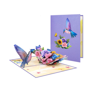 3D Mother’s Day with Envelope for Teacher Mother Grandma Anniversary 3D Bird Flower Mother’s Day Greeting