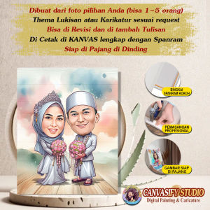 Karikatur untuk Hadiah Pernikahan atau Ulang Tahun Pernikahan