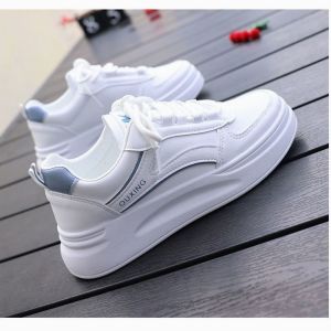 (2 days delivery)new simple white rubber shoes for women Trainers Running Runner Girl Casual Walking Shoes Closed for women
