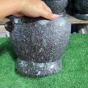 ครกหิน ครกหินแบบโบราณ ครกหินอ่างศิลา ขนาดกว้าง9นิ้วใบใหญ่ ครกพร้อมสาก