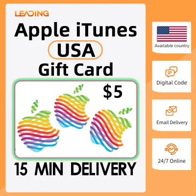 Apple iTunes USA Gift Card USD 5 ⚡Available country(Account)US -USA美国苹果卡5美金⚡ Apple App Store Card Voucher⚡ LEADING Online 24/7 Email Delivery