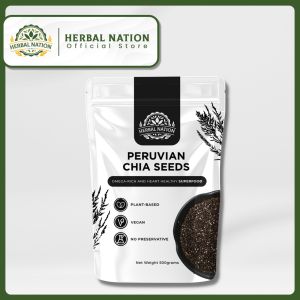 Herbal Nation Peruvian Chia Seeds – High Fiber Superfood 500g