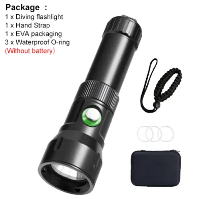 Asafee DT300 3000 lumens Strong Diving Flashlight IPX8 With 4 lighting Modes Lantern Aluminum Alloy Outdoor Emergency Torch ﻿