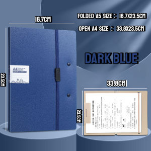 A4/Long Foldable Clipboards Folder Low Profile Clip Paper Organizers Long Clipboard Pocket Size