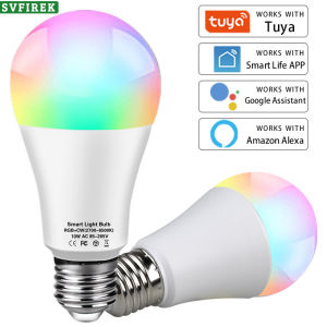 SVFIREK E27 Wifi Smart Light Bulb RGB+CW LED Wifi Bulb 10W 15W 18W Saving Lamp Dimmable Color Change Voice Control by Alexa/Tmall genie
