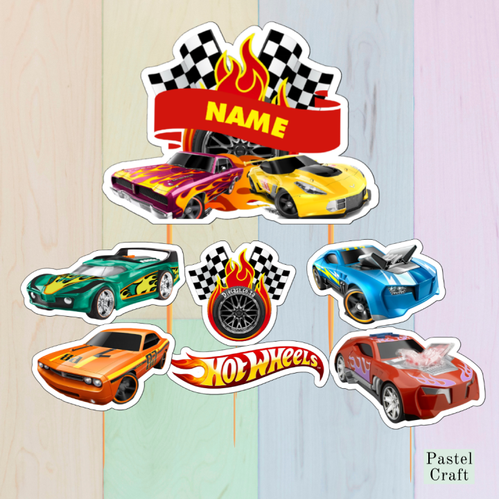 Hot Wheels Customized Cake Topper for Birthday Party / Events Hot Wheels Customized Cake Topper for Birthday Party / Events
