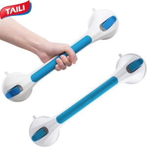 Taili 2-pack lan can an toàn chống trượt hỗ trợ phòng tắm phòng tắm tay cầm tay lan can chống rơi không rào cản tay cầm an toàn lan can nhà vệ sinh cốc hút mạnh vòi hoa sen viện trợ để duy trì cân bằng người già tay vịn trong phòng tắm an toàn lan can tay
