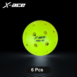 X-ace Pro-40 Pickleball Balls 6/12/24Pcs High Visibility Green 40 Holes Outdoor Indoor Training Pickle Ball Perfectly Balanced High Bounce