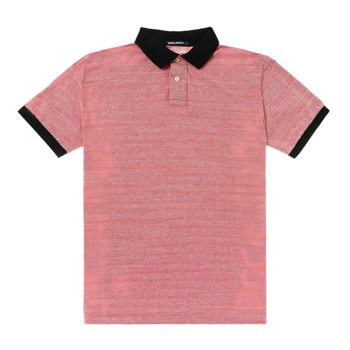 Baleno Men's Jacquard Knit Polo Shirt in Red Lazada PH