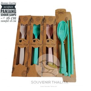 Souvenir 50pcs Travel Set LOKAL - Sendok Garpu Sumpit BOXLEMBARAN - hadiah pernikahan