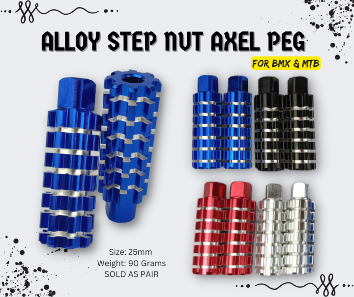 Bicycle Step Nut Alloy Axel Foot Peg Balance Bar MTB BMX Step nut 1