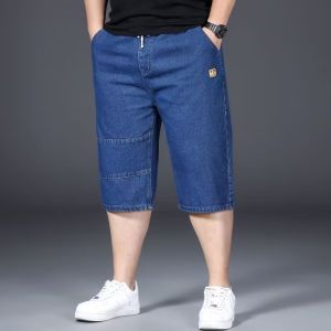 G7 Mens Cropped Pants   Loose Plus Size Mens Denim Shorts Large Size 7 Mens Trendy Versatile Summer Shorts 7/7