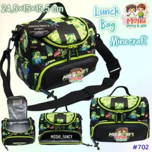 Lunch Bag Minecraft / Tas Makan Minecraft / Tas Bekal Anak Selempang Minecraft Boy / Tas Makan Anak Laki-Laki Boy