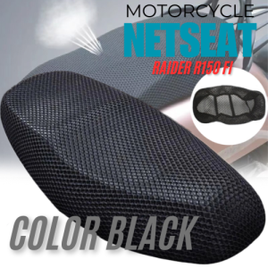 RAIDER R150 FI MOTORCYCLE NET SEAT COVER COLOR BLACK SCOOTER MESH BREATABLE CUSHION HIGH QUALITY