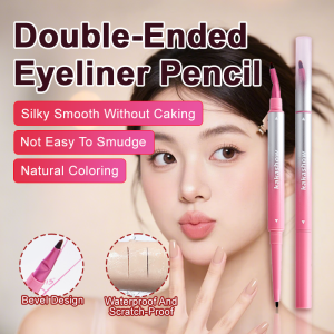 [Eyeliner In 3 Seconds] Angled Blade Dual-End Eyeliner /Natural-Looking Color Waterproof And Smudge-Resistant/Smooth Tip For Continuous Ink/Newbieapplicable dualended eyeliner