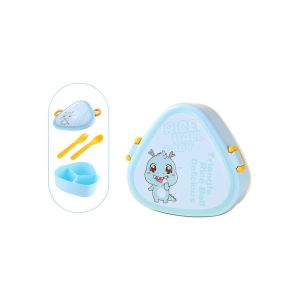 LD-C990 Lunch Box Anak 3 Sekat Motif Dino 800ML dengan Sendok Garpu BPA FREE / Kotak Makan Karakter