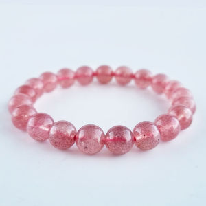 Red strawberry quartz bracelet collection. Genuine natural and unheated gemstone with Certificate of Authenticity