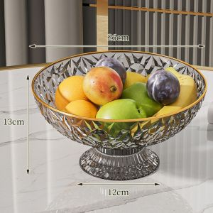 Wadah Mangkok Makanan Mewah Piring Buah Ruang Tamu Piring Buah Tiriskan Tinggi yang Mewah