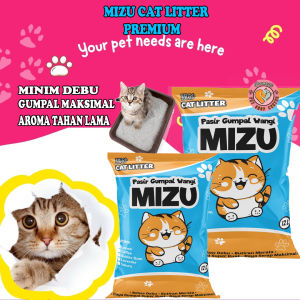 PASIR KUCING GUMPAL WANGI BUBBLEGUM MURAH 12 LITER- MIZU CAT LITER PREMIUM KUALITAS TERBAIK