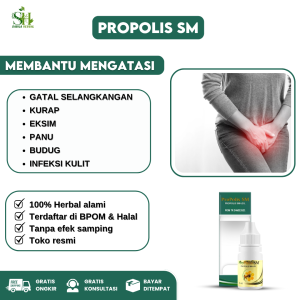 Propolis SM Asli 100% Original Obat GATAL SELANGKANGAN - KURAP - EKSIM - PANU - BUDUG - INFEKSI KULIT Sudah BPOM Dan Halal MUI