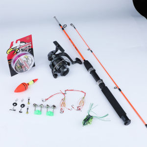 Sougayilang Fishing Full Kit 1.2m 2 Section High Strength Fishing Rod and 2000 Series Fishing Reel with 100m Fishing Line Fishing Accessories Fishing Tackle
