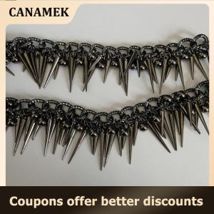 【 CANAMEK 】 Unique Design Sweet Cool Spicy Girl Style Rivet Round Bead Tassel Necklace Waist Chain Womens Personality Niche Design Jewelry