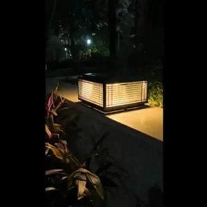 SXH  Solar Pillar Light Outdoor Waterproof Electric Lighting Lamp for Courtyard Fence Home Villa Balcony Gate Pillar Light
