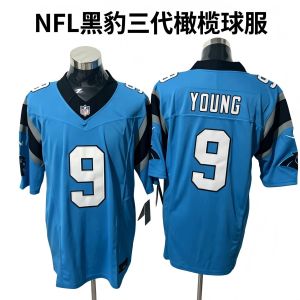 Áo đấu bóng bầu dục NFL đội Black Panthers thế hệ 3 mẫu mới áo đấu bóng bầu dục thêu họa tiết cổ điển của đội bóng Mỹ bán sỉ.