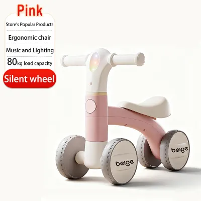 Baby Balance Bike With Music With lights Silent wheel Ergonomic chair Mini Walker Balancing Scooter Childrens toys