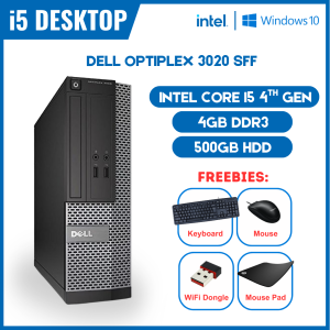 Desktop PC Intel 4th/6th Gen | 4GB RAM | 500GB | Perfect for Office/Entertainment/PC Computer | Affordable Starter PC with Free Accessories