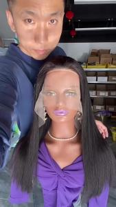 16-26 Inches -13x4 Lace Natural Black Straight Long Wig For Women