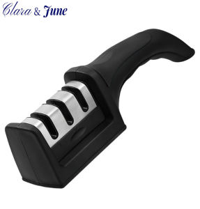 Clara.Professional 3-Stage Knife Sharpener Manual Kitchen Knife Sharpening Tool For all Knives Knife Sharpener Sharpener For Knife Knife Sharppener Knife Sharpener Original Carburandum Sharpener Kitchen Knife Sharpener Kitchen Knife Quick Sharpener