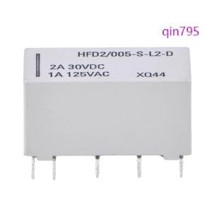 qin795 5V cuộn dây bistable chốt tiếp sức dpdt 30VDC 2A 1A 125VAC hfd2/005-s-l2-d thực sự