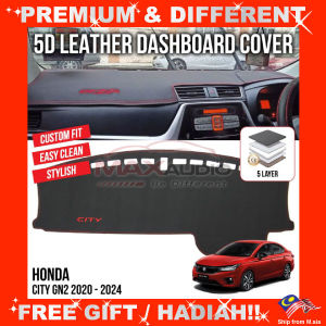 5D Leather Dashboard Cover HONDA CITY GN2 SEDAN/HATCHBACK 2020 - 2024 Car VIP 5D Custom Made Non-Slip Anti-Glar Mat