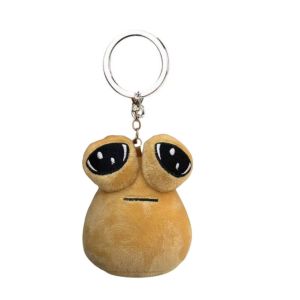 ETIONS น่าสนใจและน่าสนใจ My Pet Alien Pou Plush พวงกุญแจ คาวาอิ การ์ตูนลายการ์ตูน จี้ตุ๊กตาสัตว์ Pou ตกแต่งกระเป๋าเป้สะพายหลัง เครื่องประดับสำหรับตกแต่ง ตุ๊กตายัดนุ่นรูปมนุษย์ต่างดาว ของขวัญสำหรับเด็ก