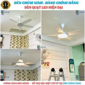 [ ĐÈN CHÙM XINH ] Đèn quạt trần led hiện đại NV-32/553 chính hãng lắp phòng khách căn hộ nhà hàng